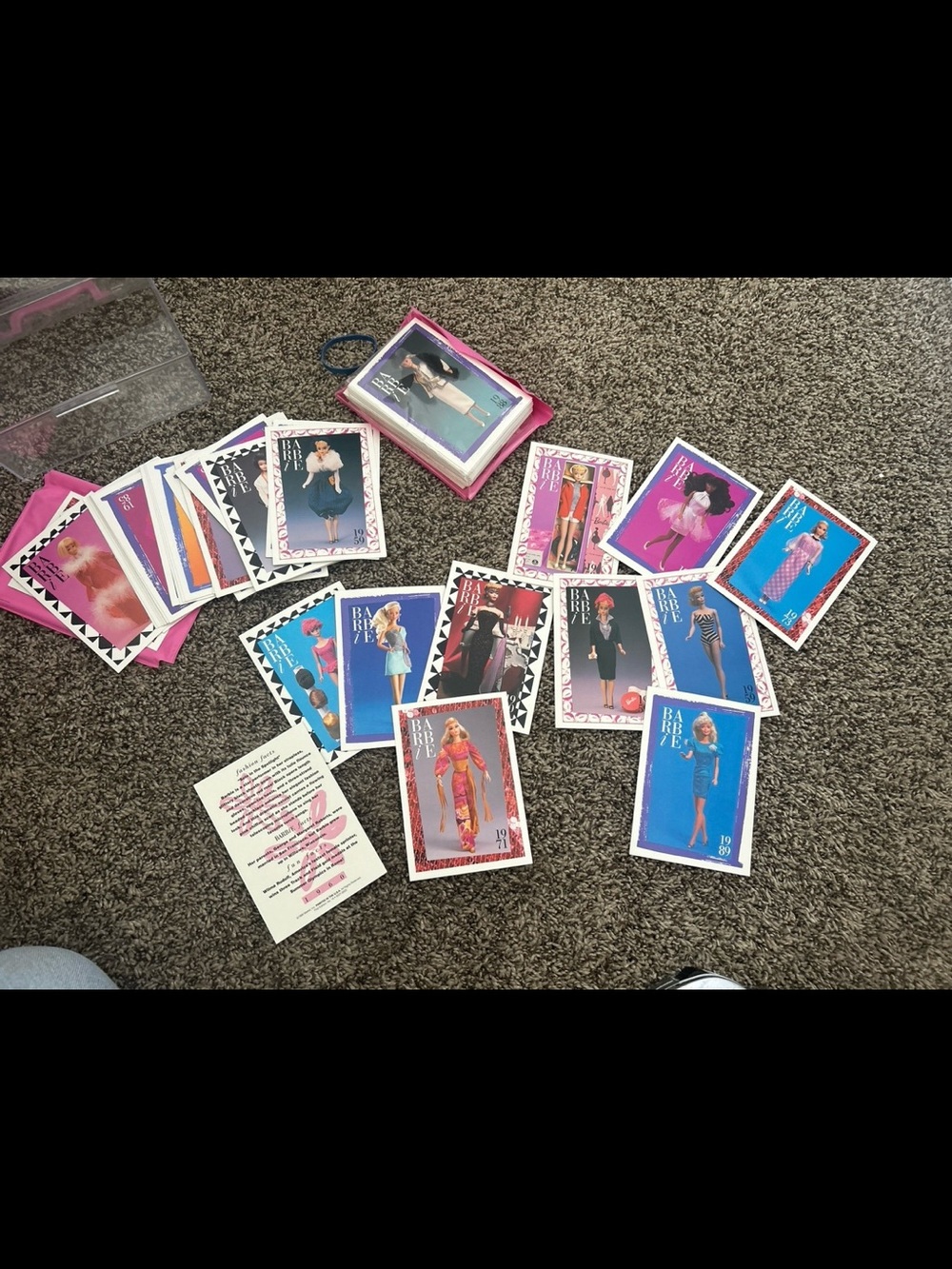 Barbie Fashions  Vintage Trading Cards  Collector Set with case